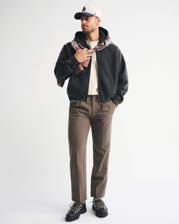Pleated Relaxed Straight Trouser