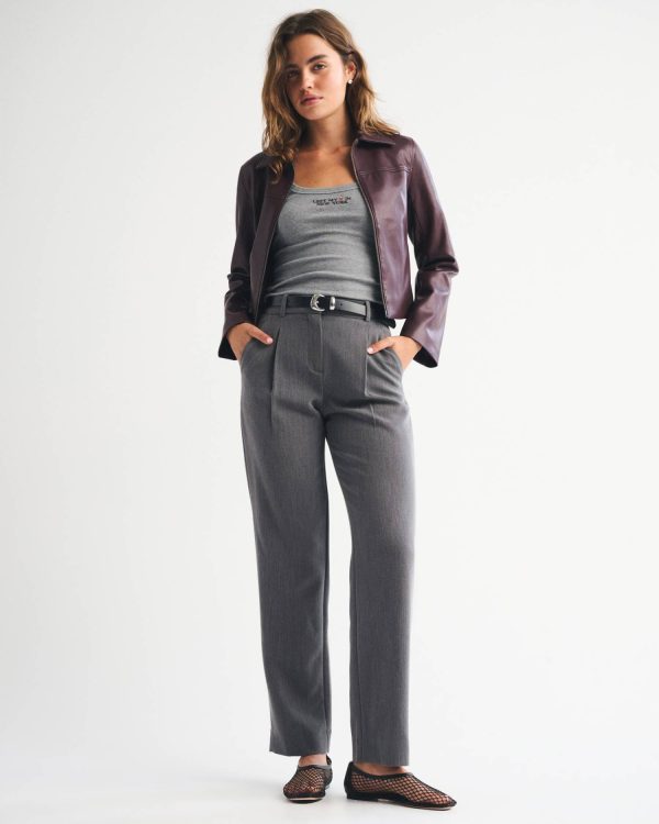 A&F Quinn Tailored Straight Pant