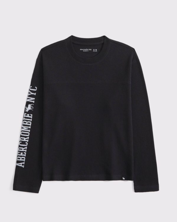 Long-Sleeve Waffle Logo Tee