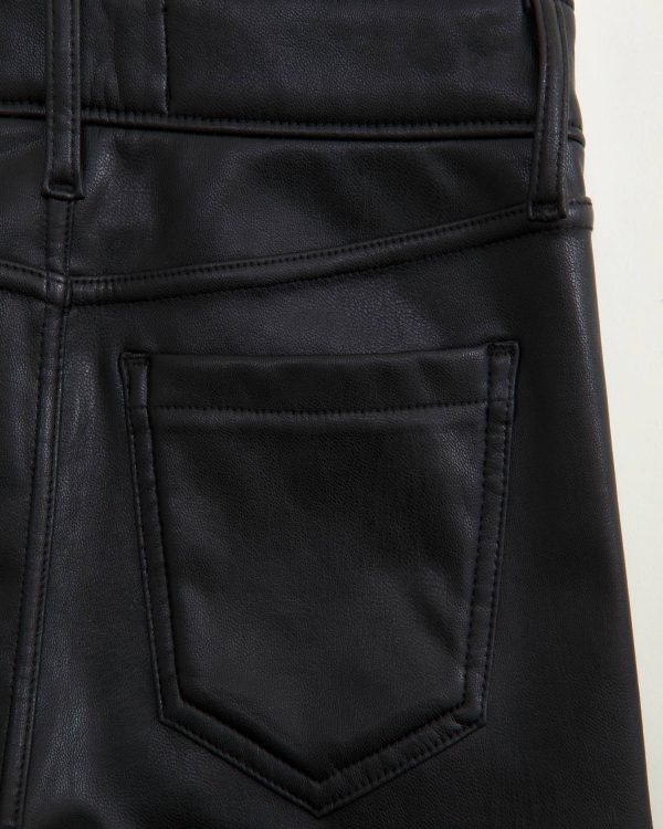 Low Rise Vegan Leather Bootcut Pants