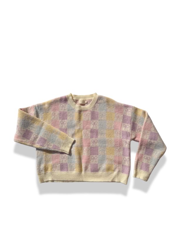 Dreamers by Debut Pastel Bow sweater- Size L