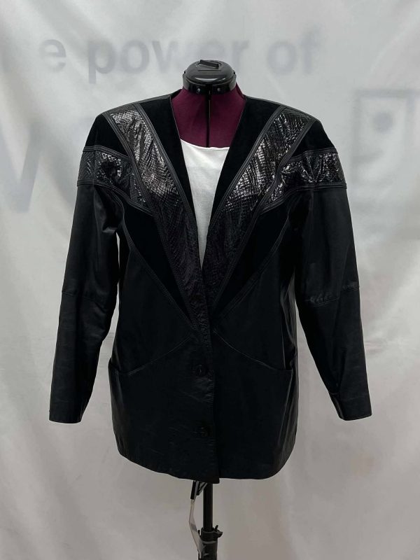 Women's Olympic Fashions Leather Jacket, Large
