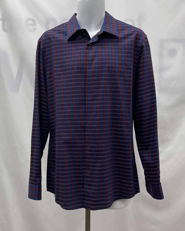 Men's Perry Ellis Long Sleeve Shirt, Large