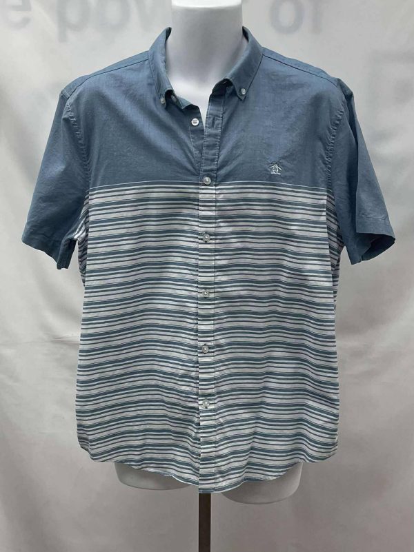 Men's Original Penguin Short Sleeve Shirt, Large