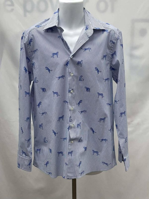 Men's Etro Long Sleeve Shirt, Large