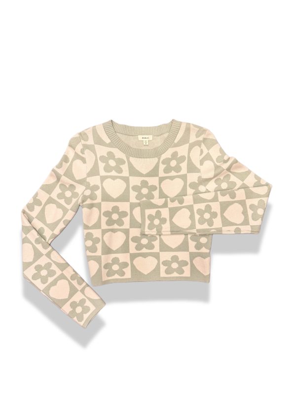 Debut Green and Cream Top- Size M