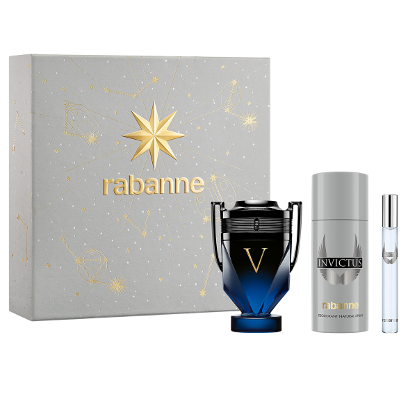 Invictus Victory Elixir by Paco Rabanne 100ml Parfum 3pc Gift Set
